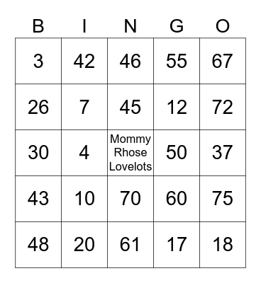 I love mommy hub ph Bingo Card