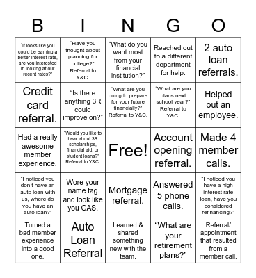GAS & UYH! Bingo Card
