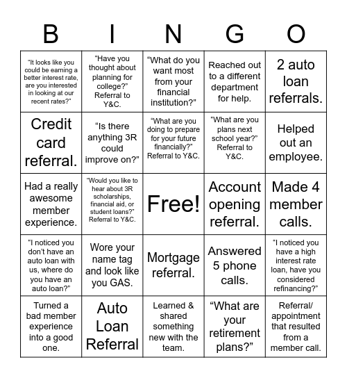 GAS & UYH! Bingo Card