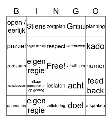team Stiens Bingo Card