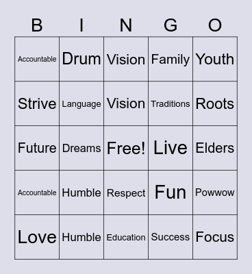 ELDERS ADVICE Bingo Card