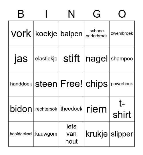 LEVEND BINGO Card