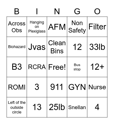Survey Bingo Card