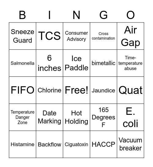 TCEH Bingo Card