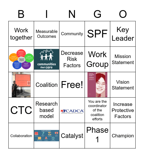 Coalitions & Collaboration Bingo Card