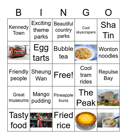 Hong Kong Bingo Card