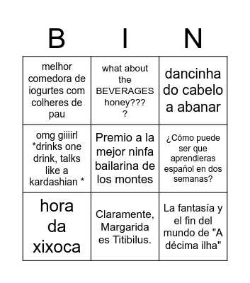 Bingo à la Lête Bingo Card
