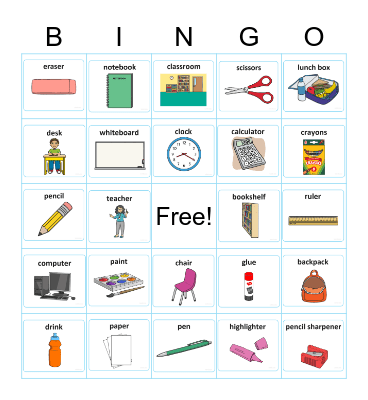 Education Week Bingo Card