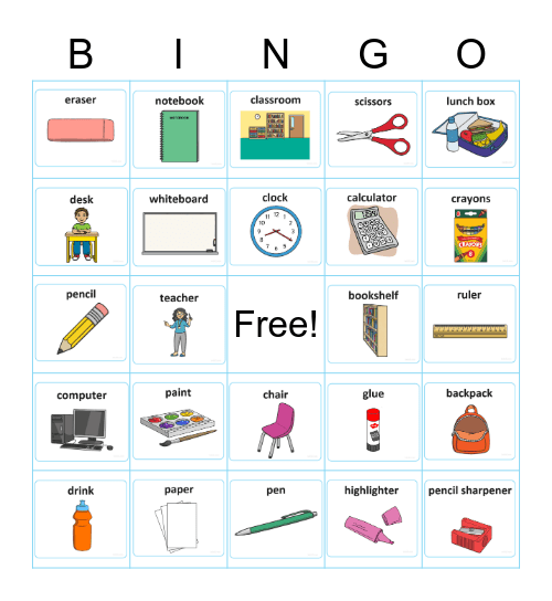 Education Week Bingo Card