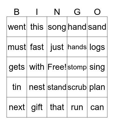 Seth's Mom and Dad Bingo Card