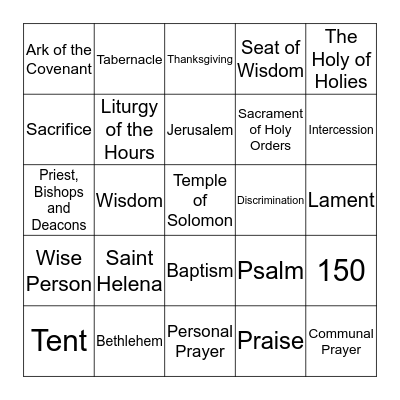 Chapters 11 and 12 Bingo Card