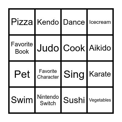 MINATO JHS BINGO!!! Bingo Card