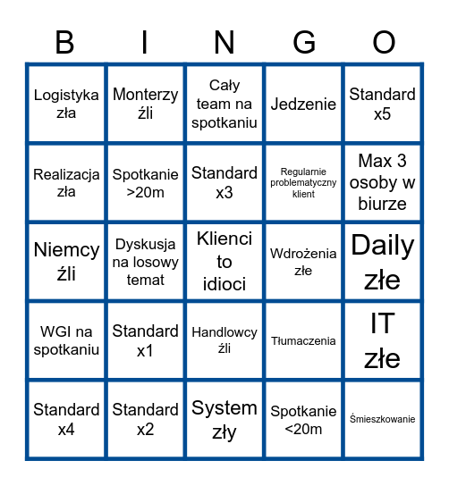 Daily AddSecure Bingo Card