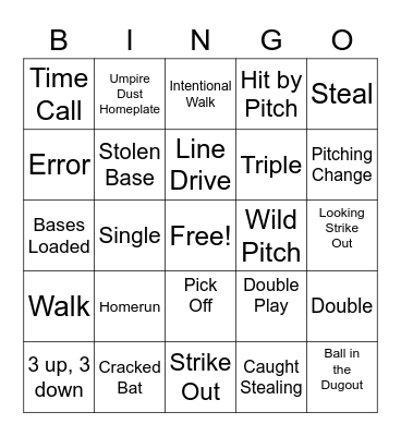 Baseball-Bingo Card