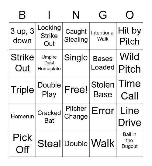 Baseball-Bingo Card