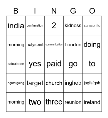 Confirm_Bingo Card