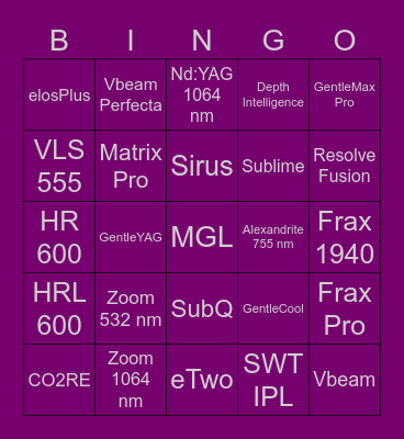 Candela BINGO Card
