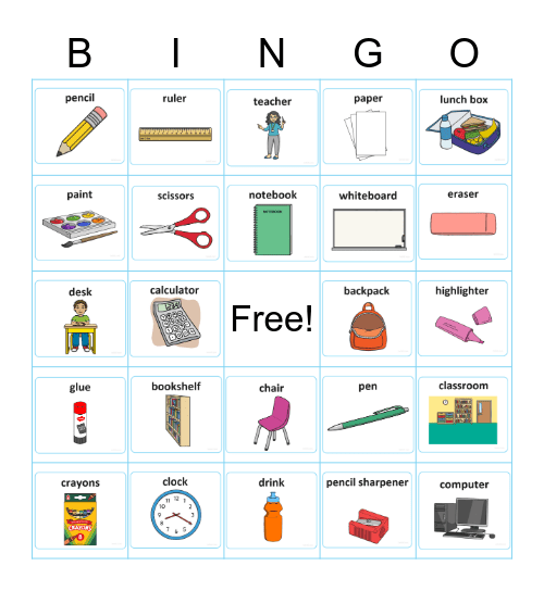 Education Week Bingo Card