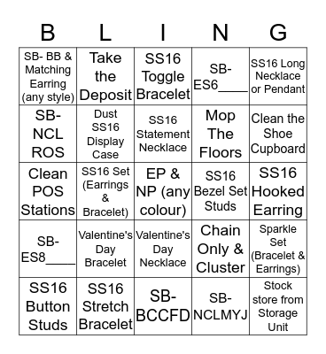 Cornwall BLING-O Bingo Card