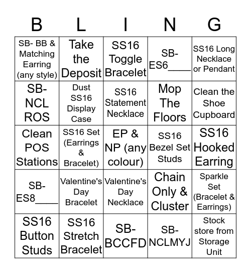 Cornwall BLING-O Bingo Card
