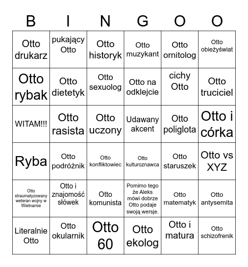 Ottowe Bingo2 Bingo Card