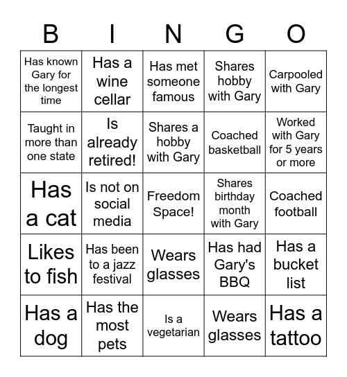 Fomby Retirement Bingo! Bingo Card