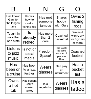 Fomby Retirement Bingo! Bingo Card