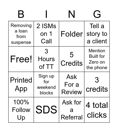 Empire BING Bingo Card