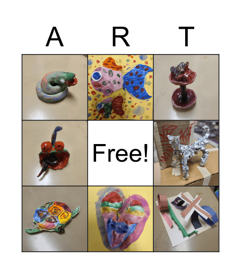 3D Art Find Bingo Card