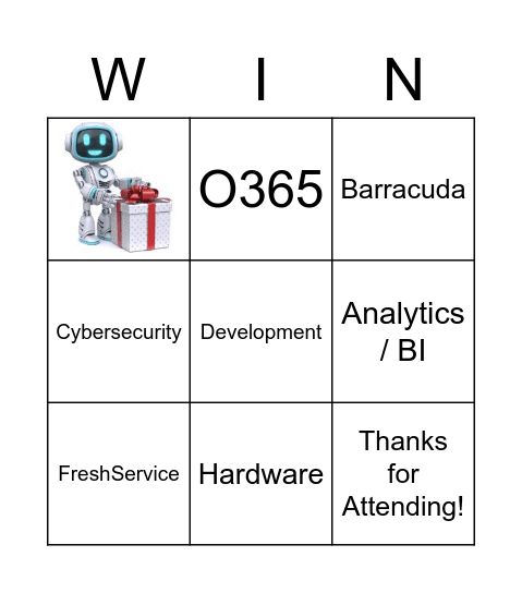 IT Roadshow 2023 Bingo Card