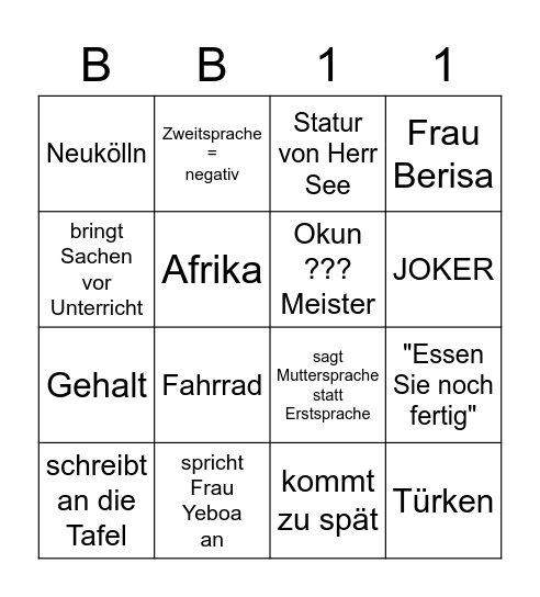 LF3 Bingo Card