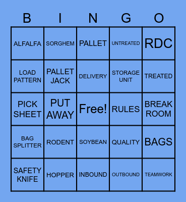 GXO LOGISTICS Bingo Card