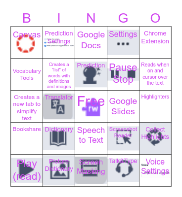 Read&Write Bingo Card
