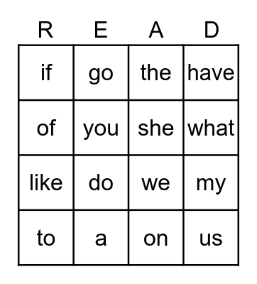 Picture Book Bingo Card