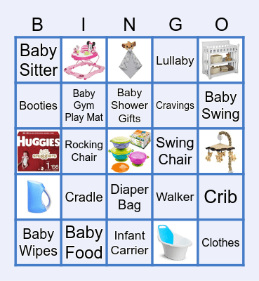 Kelsea's Baby Shower Bingo Card