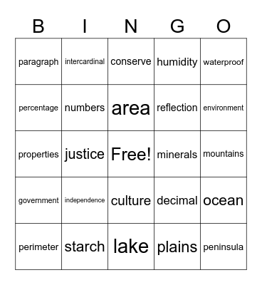 Level 7 Bingo Card