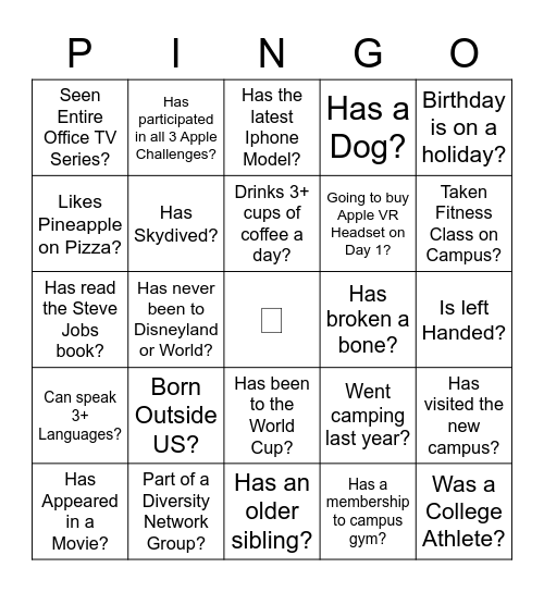 Untitled Bingo 2 Bingo Card