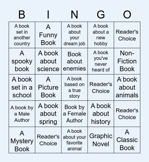 MyOn Bingo (6th - 8th) Bingo Card