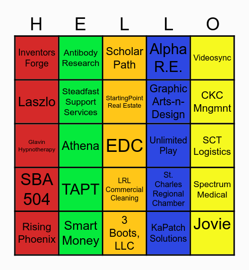 TENANT HELLO BINGO Card