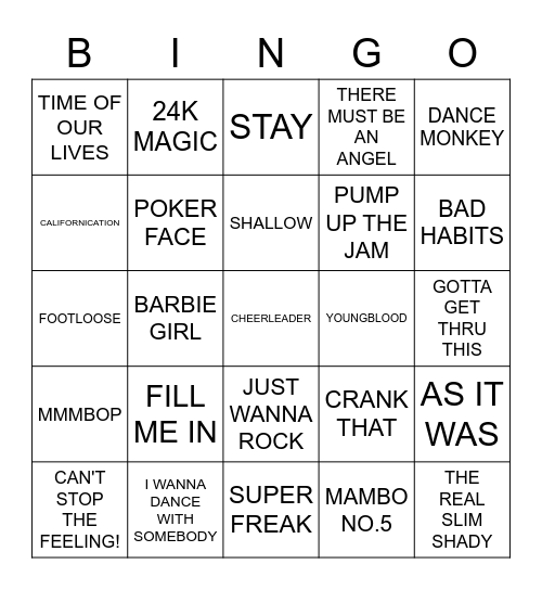 WOLFPACK #2 Bingo Card