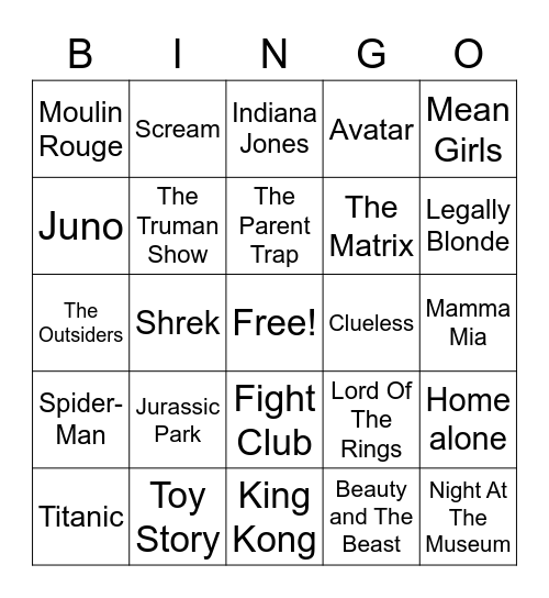 BLOCKBUSTER BINGO Card