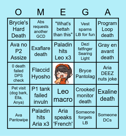 LMAOmega Bingo Card