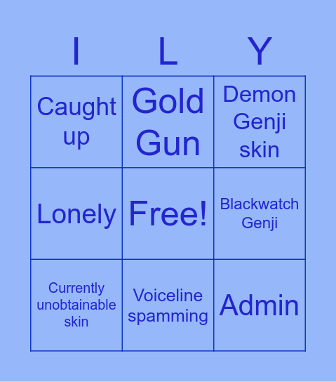 Genji Bingo Card
