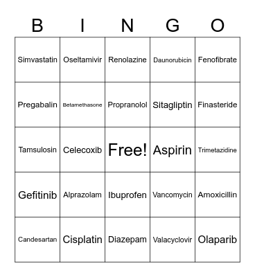 CUHK PHARMACY GRADUATION DINNER "BINGO" Bingo Card