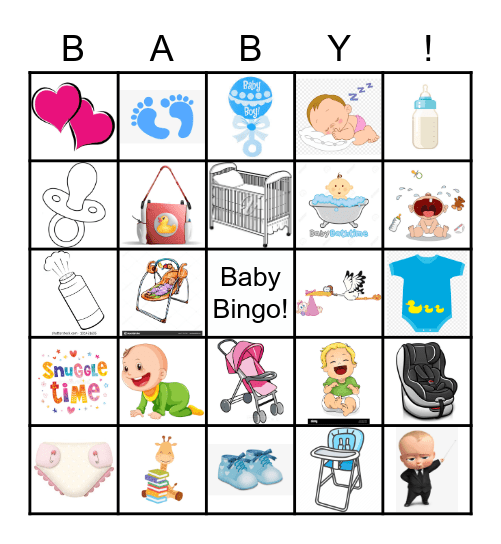 Baby Bingo 2 Bingo Card