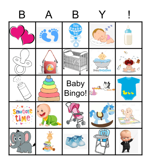 Baby Bingo 3 Bingo Card