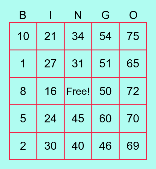 MITCH-SORRENTO Bingo Card