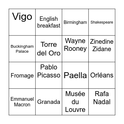 POLÍGLOTAS Bingo Card