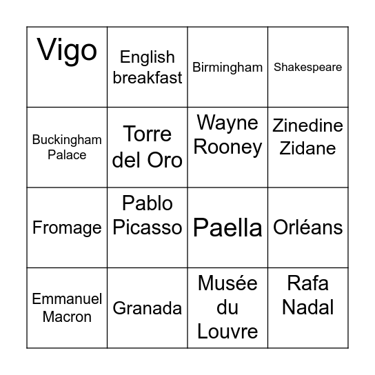 POLÍGLOTAS Bingo Card