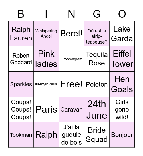 Amys Hen Bingo! Bingo Card
